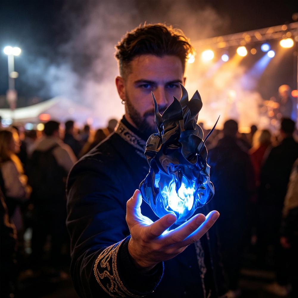 Cosplay Fireball Prop - لعبة كرة النار التنكرية بتأثير اللهب