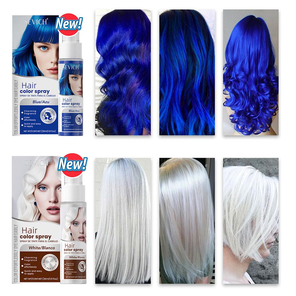 8 ألوان لون الشعر رذاذ صبغة شع - مراجعة Hair Spray Color وسعره